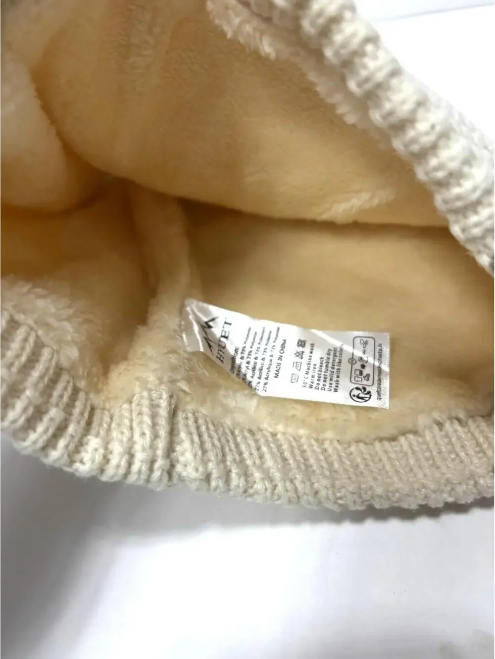 Fleece Neck Warmer Snood Scarf Thick Winter Thermal Unisex Men Women Beige NEW